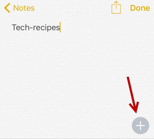 iOS Notes add checklist photo video