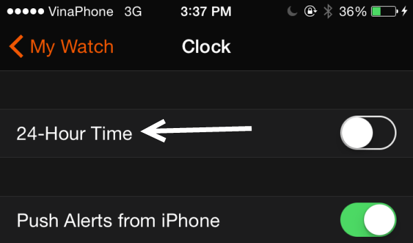 Apple Watch 24-Hour Time mode