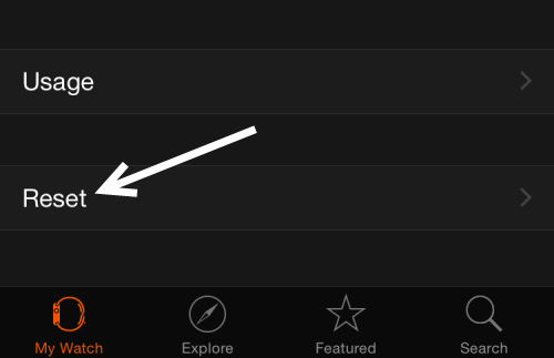 Reset Apple Watch