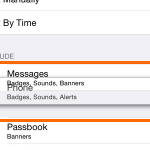 iPhone 6 – Settings – Notifications Option – Move Notifications