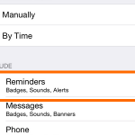 iPhone 6 – Settings – Notifications Option – Notifications arranged