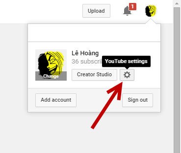 YouTube settings