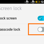 Firefox OS – Settings – Passcode Lock button