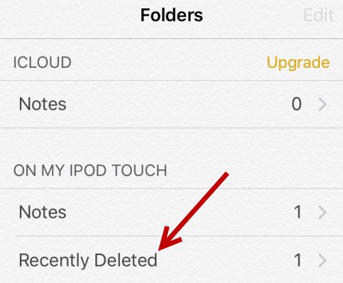 recover deleted notes iPhone