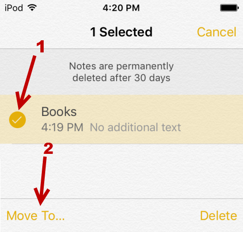 recover deleted notes iPhone