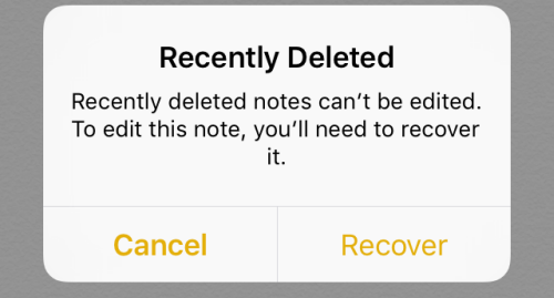 recover deleted notes iPhone