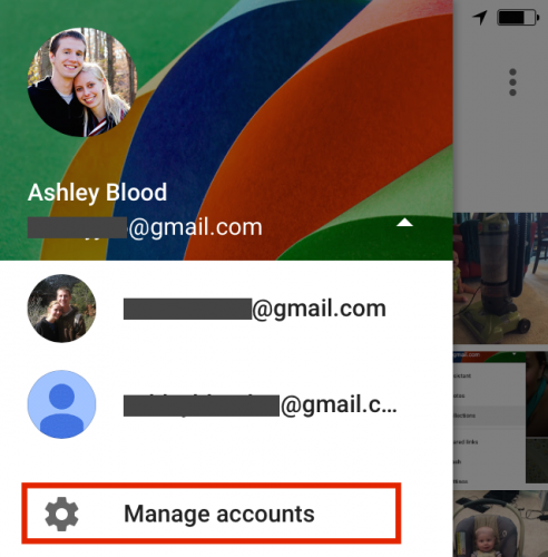 Google Photos Manage Accounts