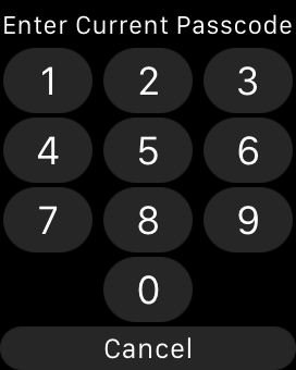 Apple Watch passcode