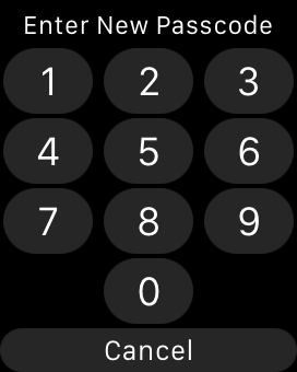 Apple Watch passcode