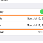 iPhone 6 – Calendar – Start and End Date