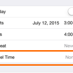 iPhone 6 – Calendar – Travel Time