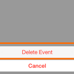 iPhone – Calendar – Confirm Delete Button