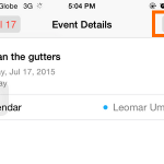 iPhone – Calendar – Edit Button