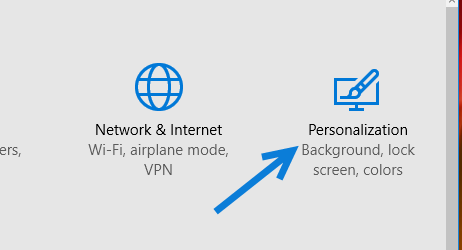 Windows 10 personalization settings