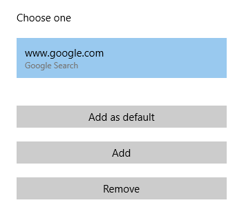 set default search engine for Microsoft Edge