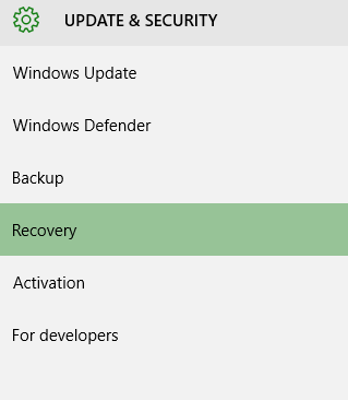 Windows 10 Recovery