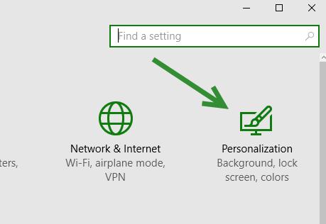 Windows 10 Personalization settings