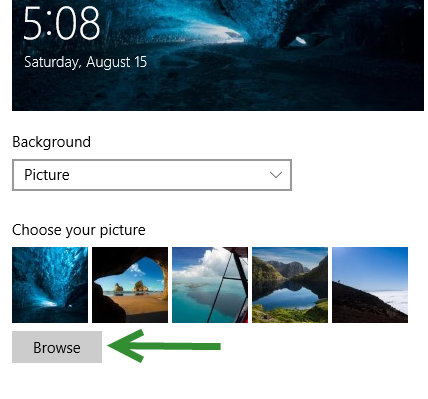 change Windows 10 lock screen background