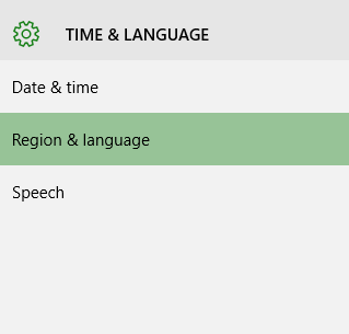 Windows 10 region and language settings