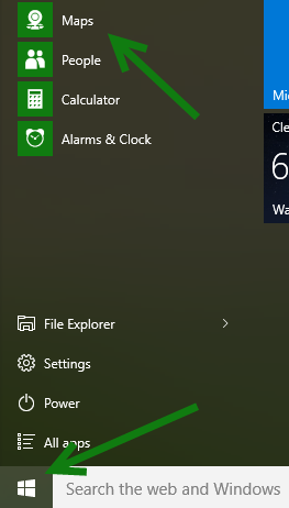 Windows 10 Maps app