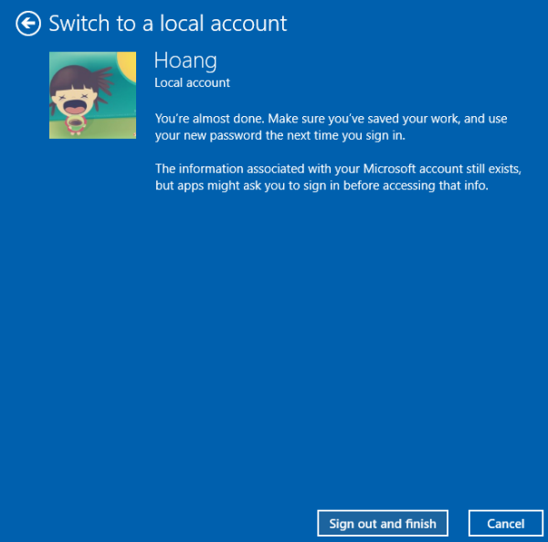 Windows 10 offline account