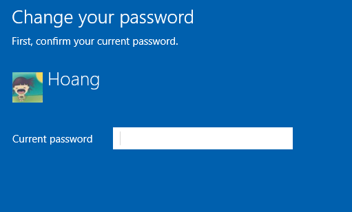 Windows 10 change password