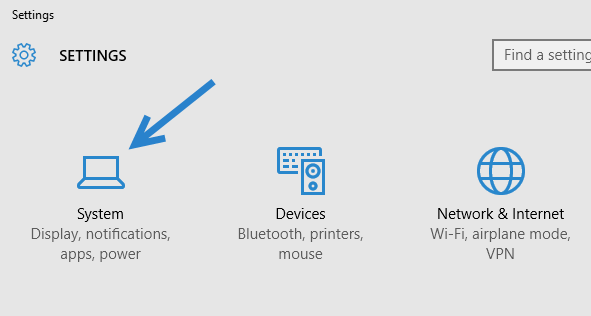 Windows 10 System Settings