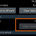 Android – Settings – Application Manager – App Info – Cache Cleared