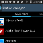 Android – Settings – Application Manager Page
