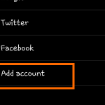 Android – Settings – General – Accounts – Add Acount