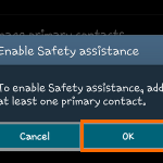 Samsung Galaxy – Safety Assistance – Add Contact