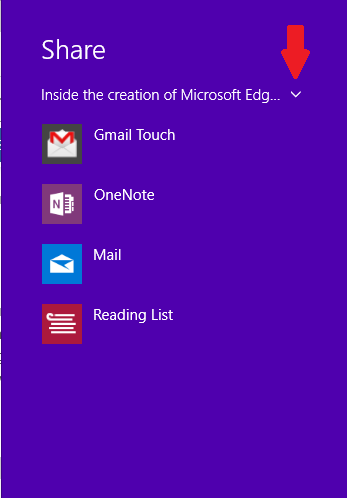 what is microsoft edge sharing