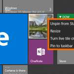 Windows 10 – App with Live Tile – Options