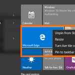 Windows 10 – Right Click icon to see options