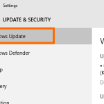 Windows 10 – Start – Settings – Update and Security – Windows Update