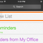 iPhone – Reminders – Add New List