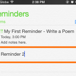iPhone – Reminders – Add Reminder