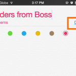 iPhone – Reminders – Done button