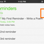 iPhone – Reminders – Edit button