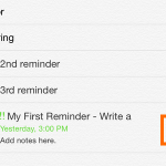 iPhone – Reminders – Handle icon – Drag