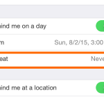 iPhone – Reminders – More Info – Repeat Frequency