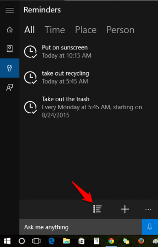 Cortana Delete Reminders