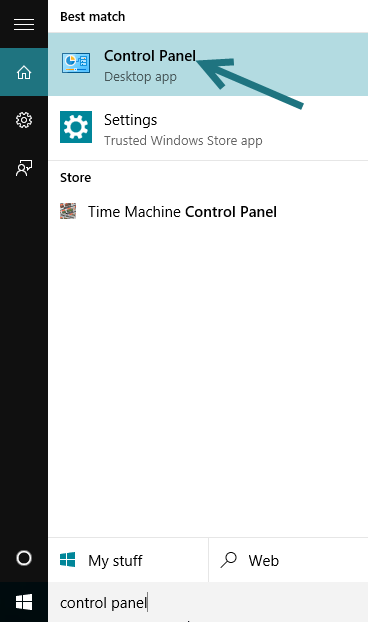 Windows 10 Control Panel