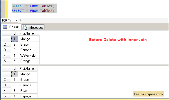 Before Delete with Inner Join