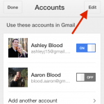 Edit Gmail Accounts iPhone