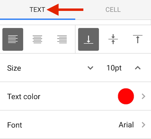 Google Sheets Format Text