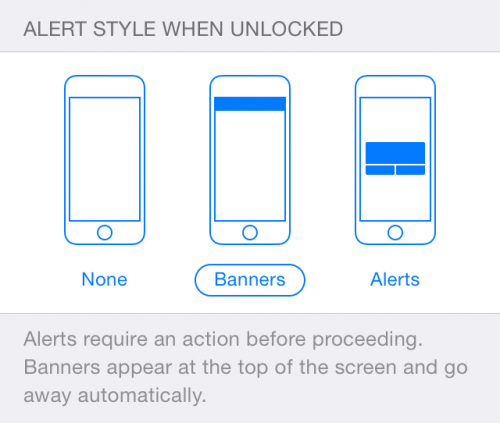 iPhone Notification Styles