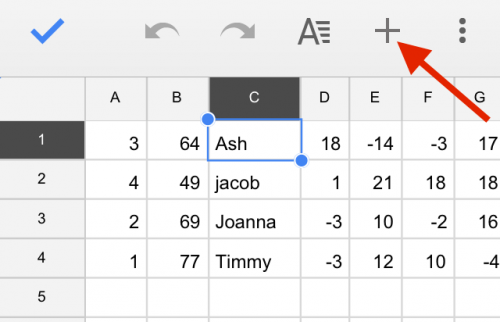 Google Sheets Insert Row or Column