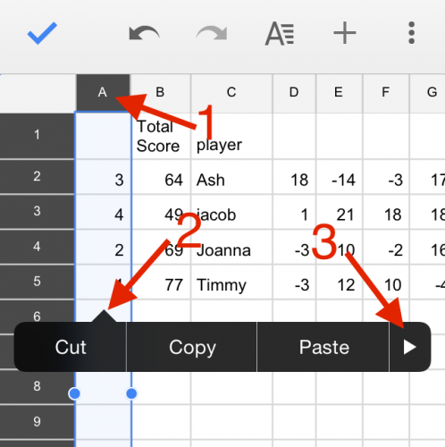 Google Sheets Delete Column