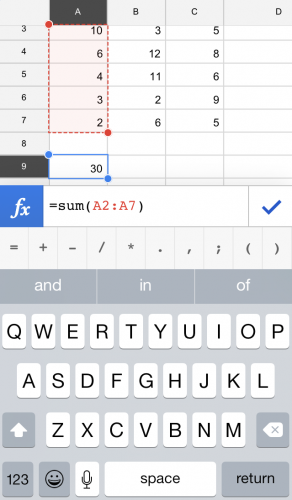 Google Sheets SUM